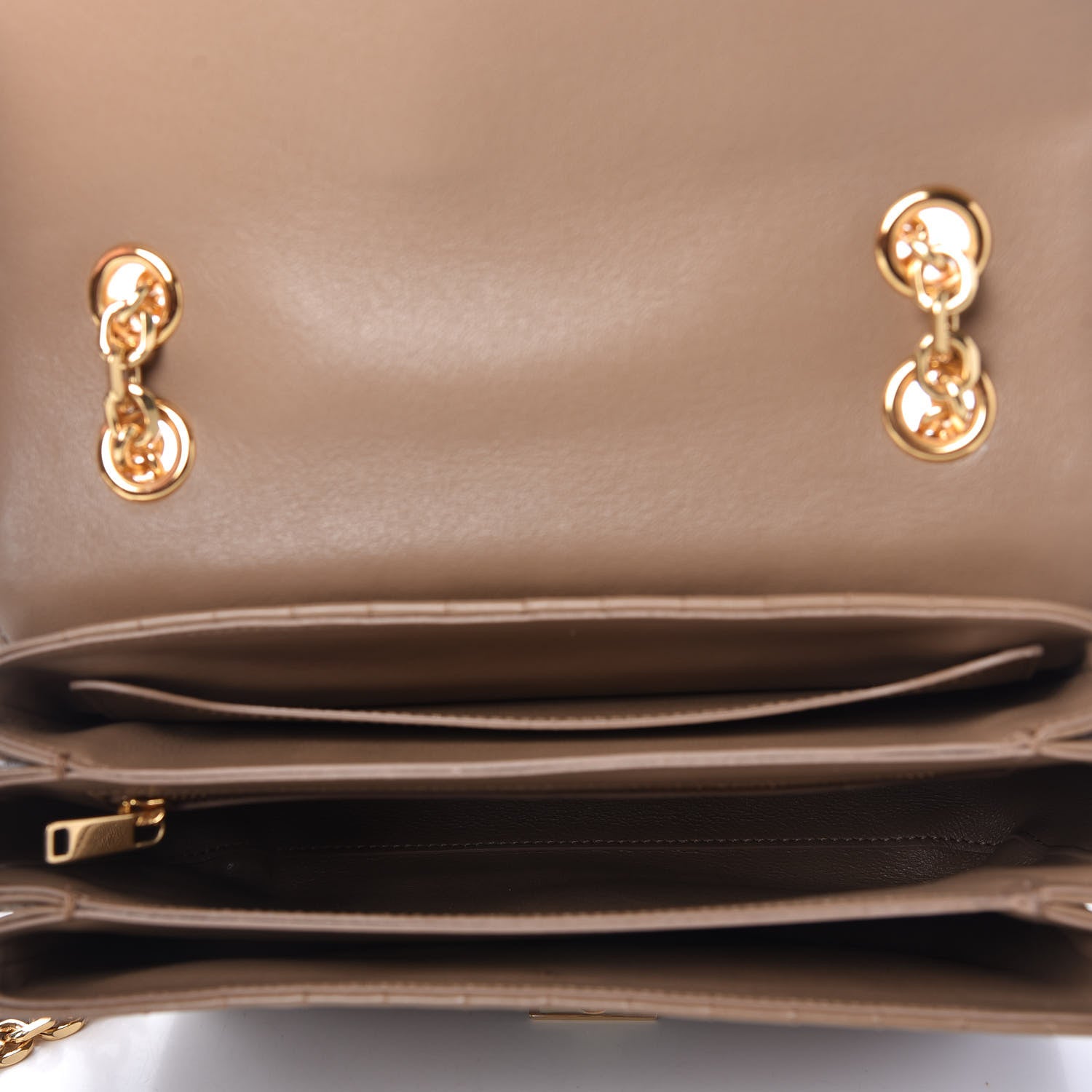 Celine Calfskin Quilted Medium C Bag Camel 8 of 19