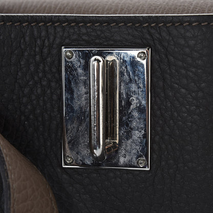 Hermes Taurillon Clemence Bicolor Jypsiere 34 Ardoise Gris Tourterelle 17 of 32