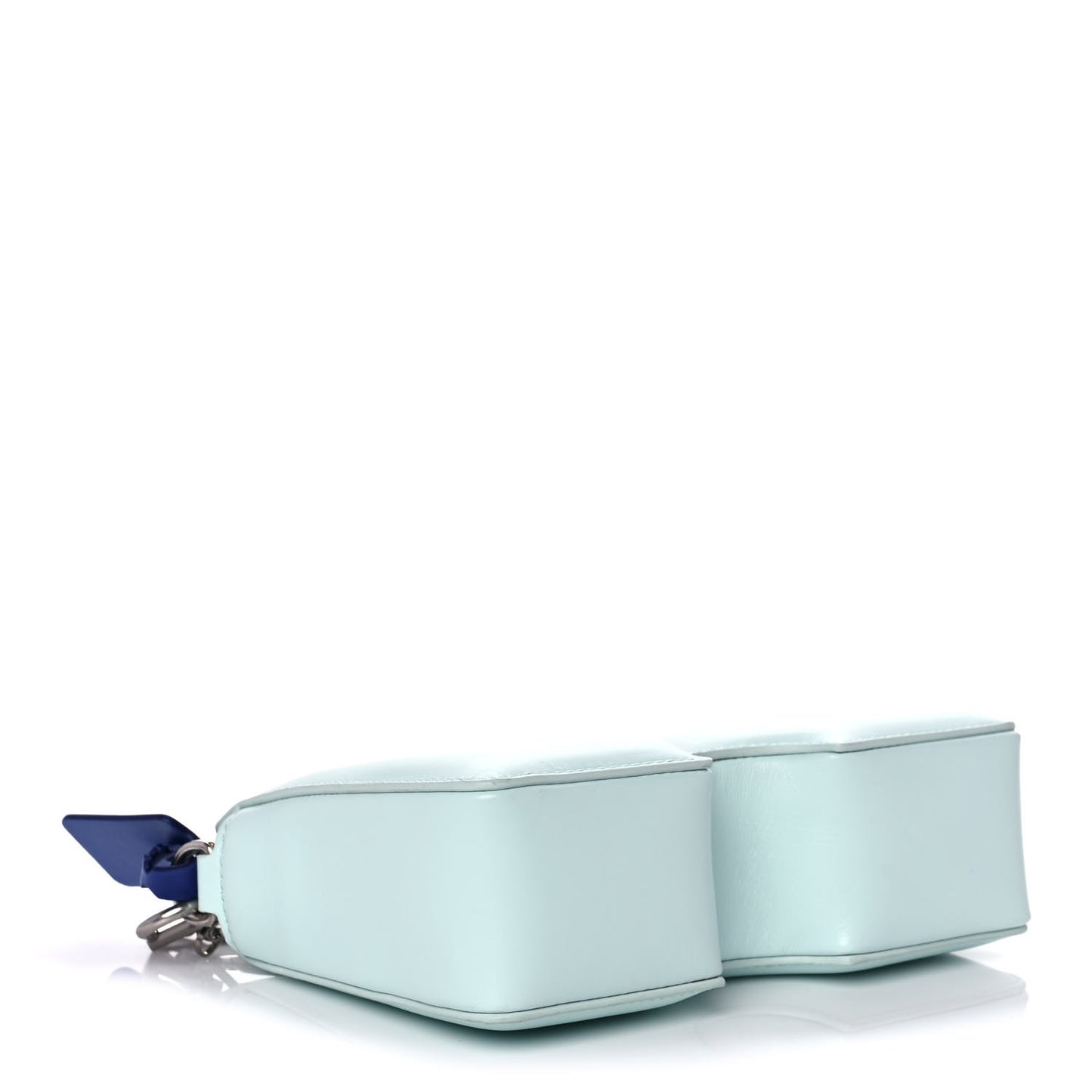 OFF WHITE Calfskin Burrow 20 Crossbody Bag Light Blue