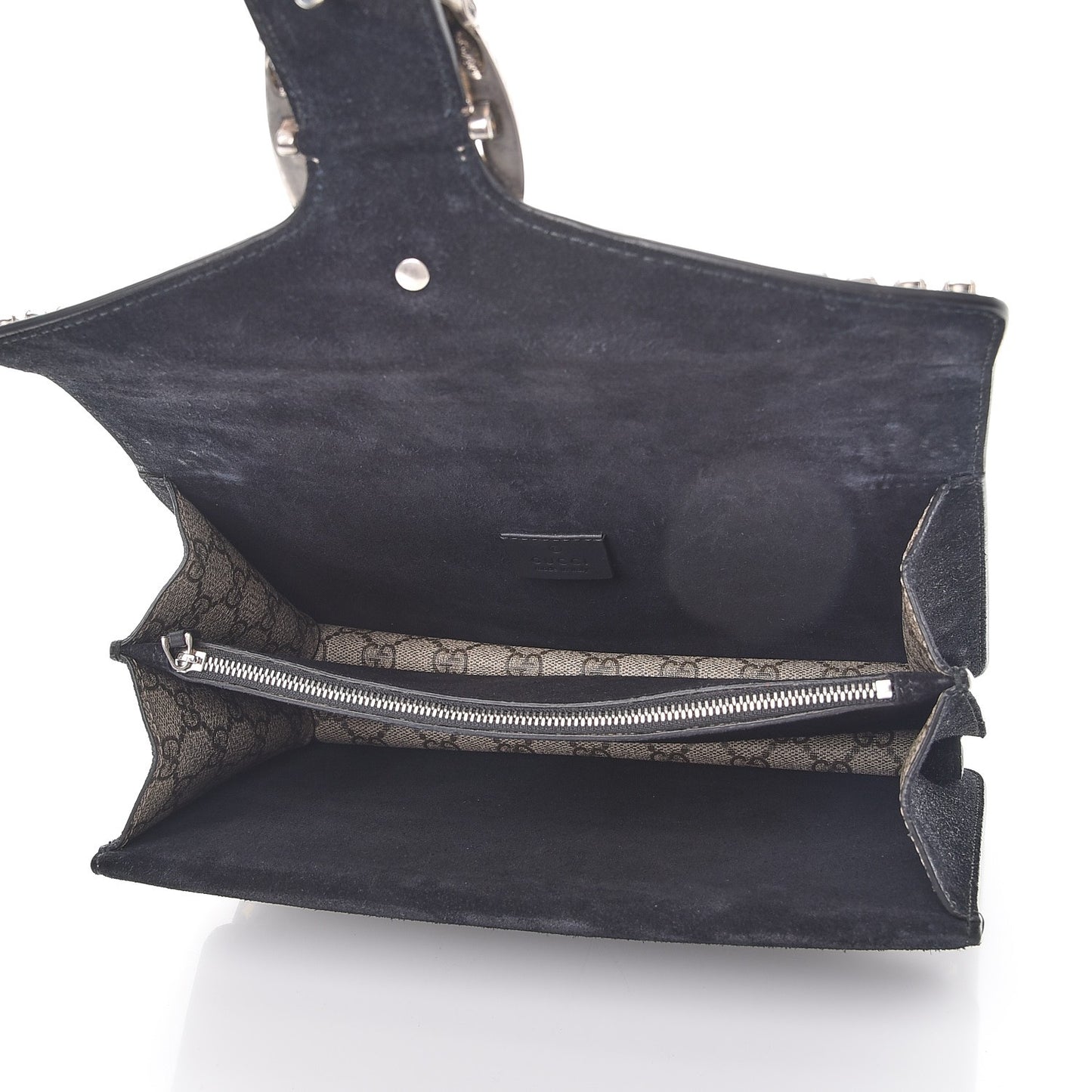 GG Supreme Monogram Crystal Small Dionysus Shoulder Bag Black