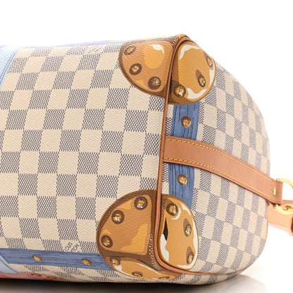 Louis Vuitton Damier Azur Summer Trunks Speedy Bandouliere 30 10 of 13