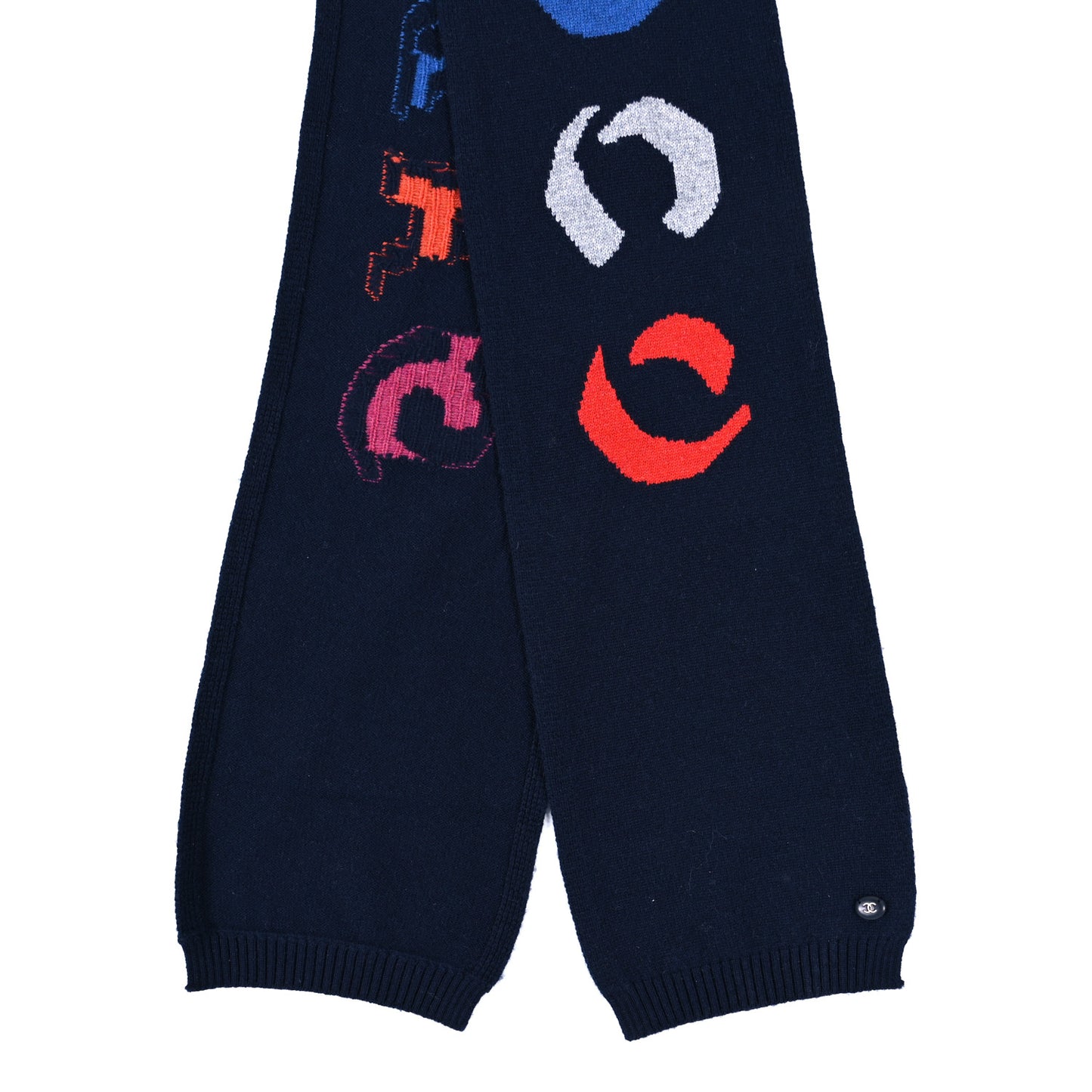 Cashmere Gabrielle Coco Scarf Navy Multicolor