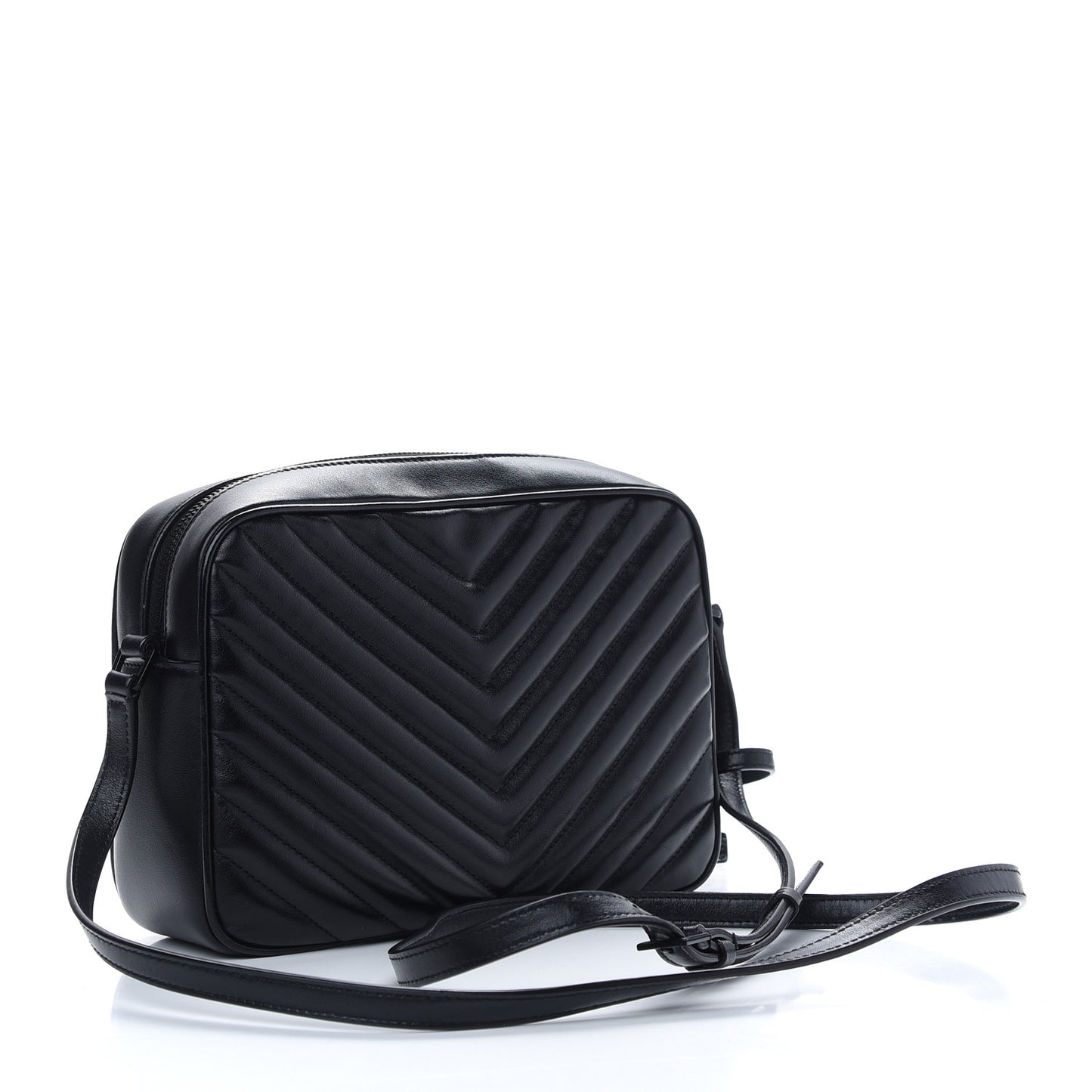 Calfskin Matelasse Monogram Lou Camera Bag Black