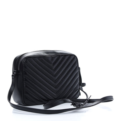 Saint Laurent Calfskin Matelasse Monogram Lou Camera Bag Black 3 of 9