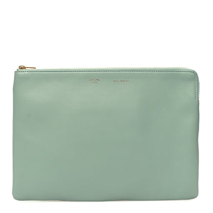 Celine Cloudy Lambskin Solo Zip Pouch Celadon 1 of 10