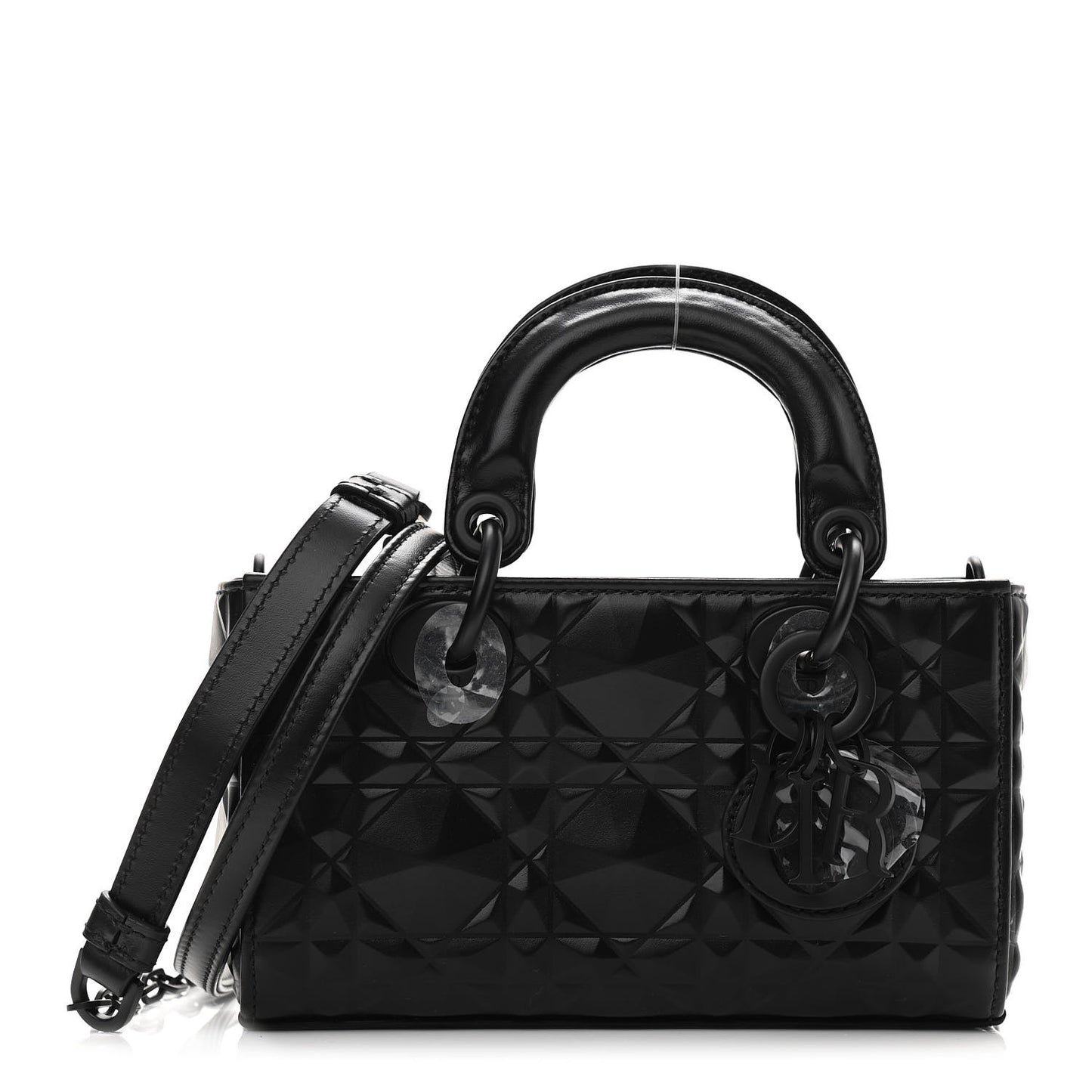 Calfskin Cannage Diamond Micro Lady D-Joy Black