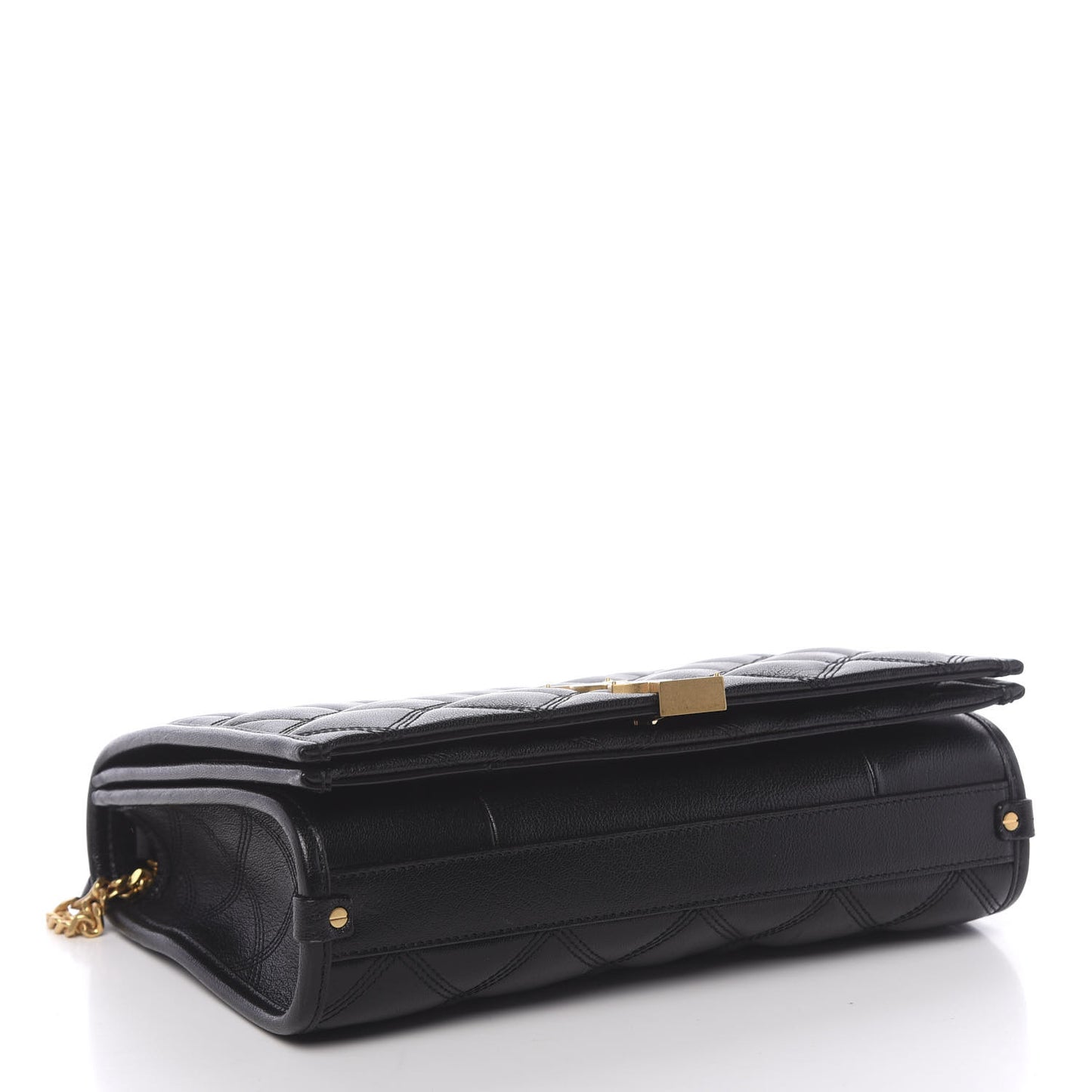 Lambskin Quilted Mini Becky Chain Bag Black