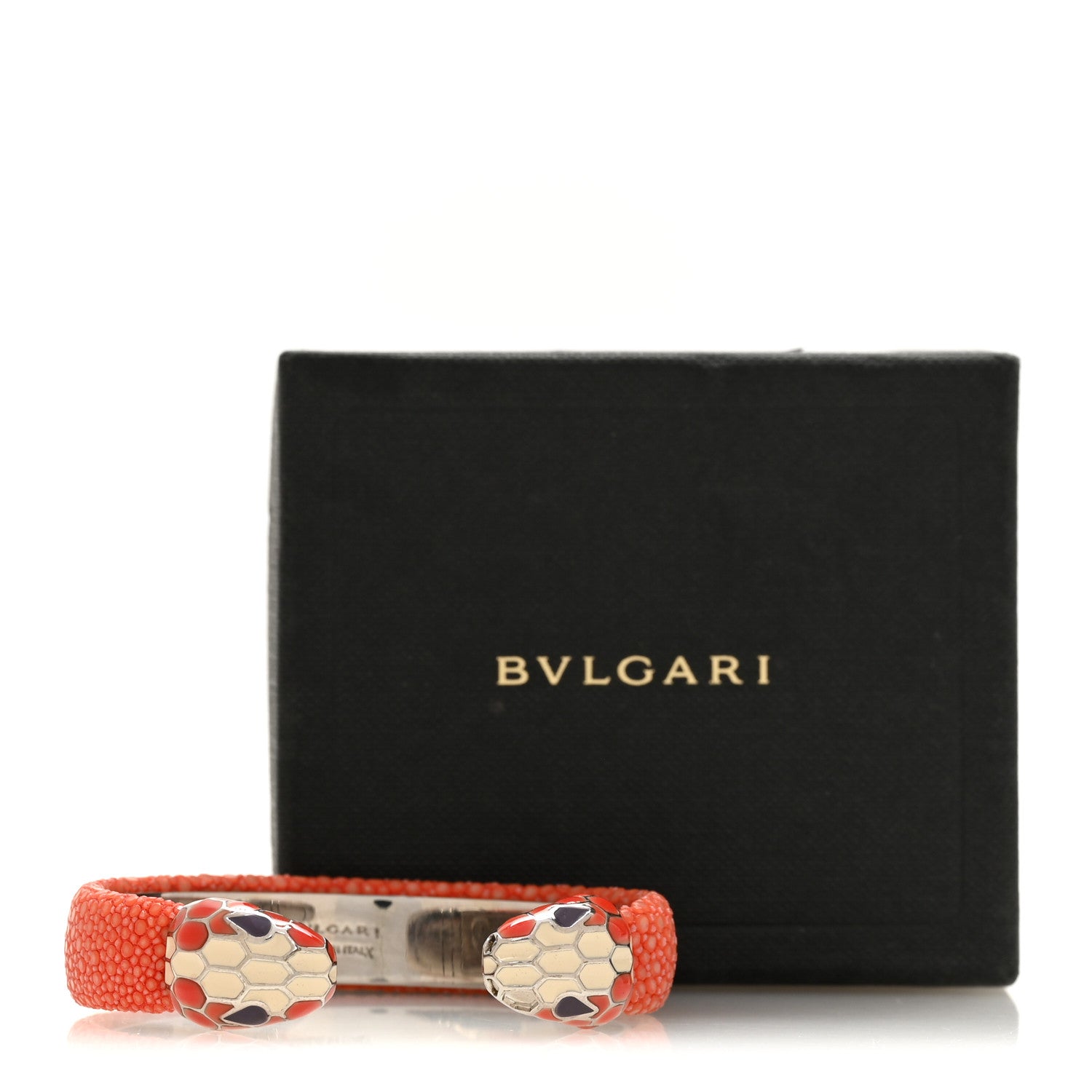 Bulgari Galuchat Serpenti Forever Bracelet S Coral 5 of 5