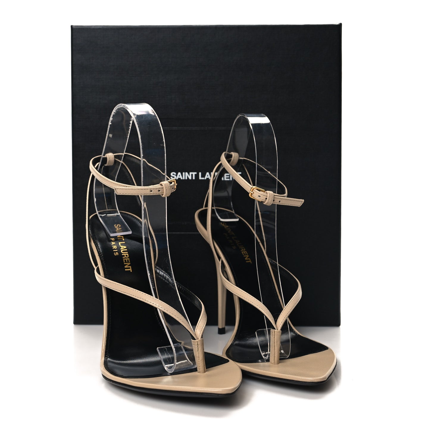 Calfskin Nadja 105 Ankle Strap Sandals 38 Trench