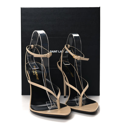 Saint Laurent Calfskin Nadja 105 Ankle Strap Sandals 38 Trench 8 of 8
