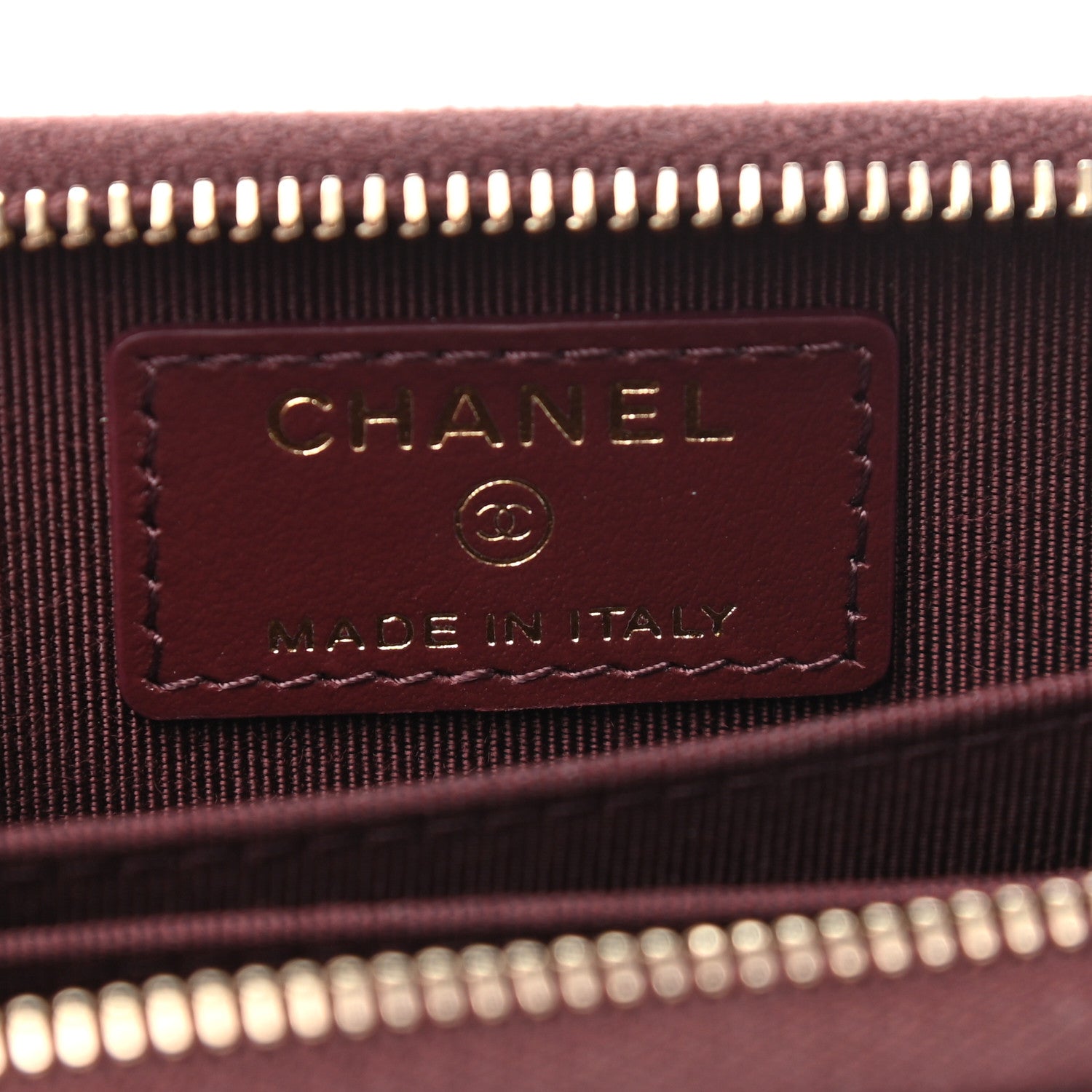 Chanel Caviar Quilted Zip Around Coin Purse Burgundy 6 of 8