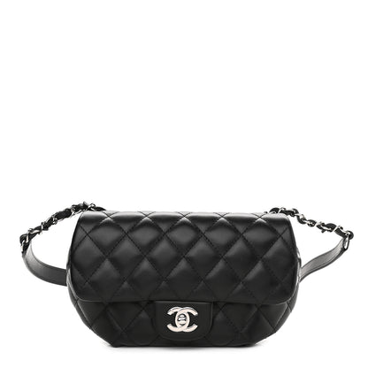 Chanel Calfskin Quilted CC Uniform Flap Belt Bag Black 1 of 12