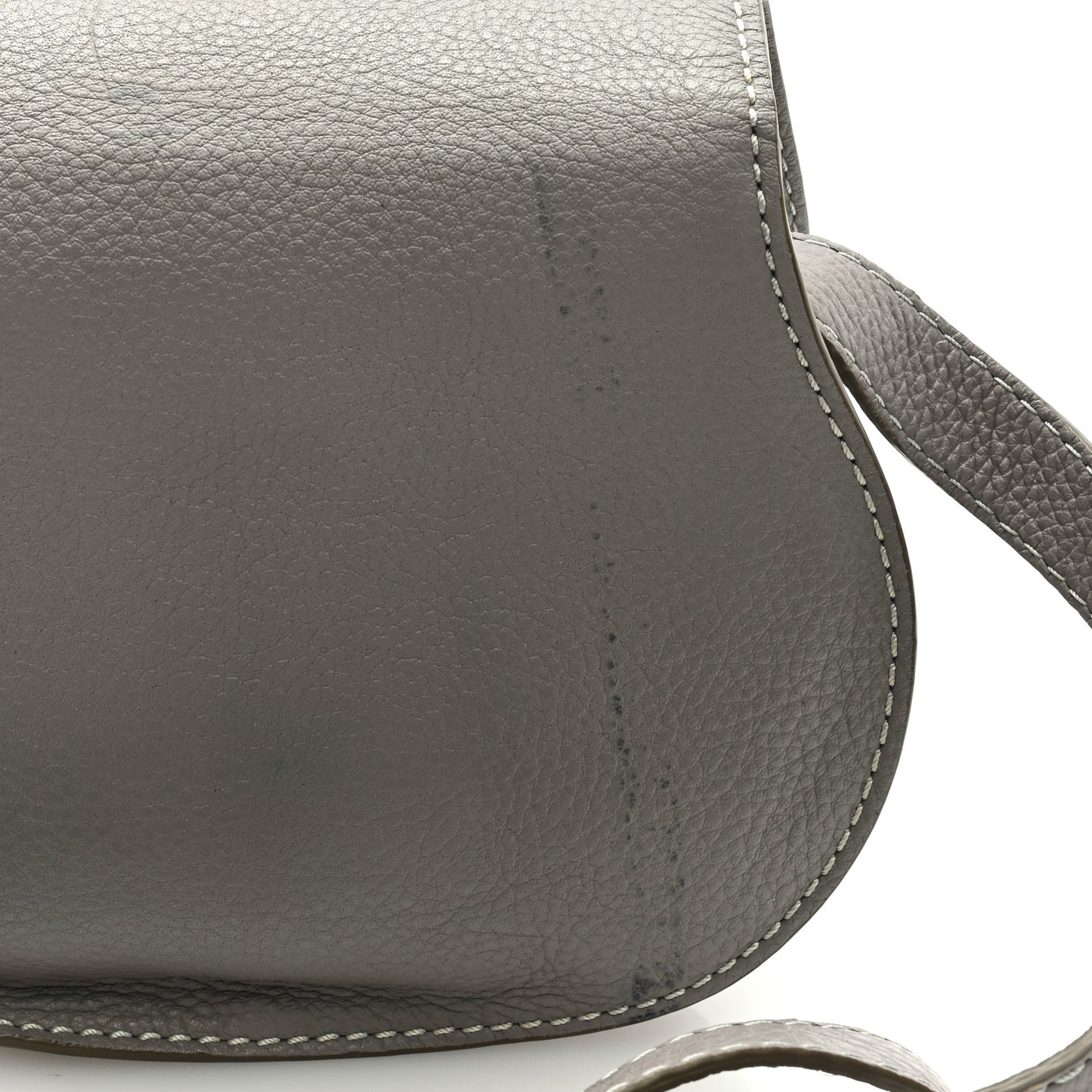 Calfskin Mini Marcie Round Crossbody Bag Cashmere Grey