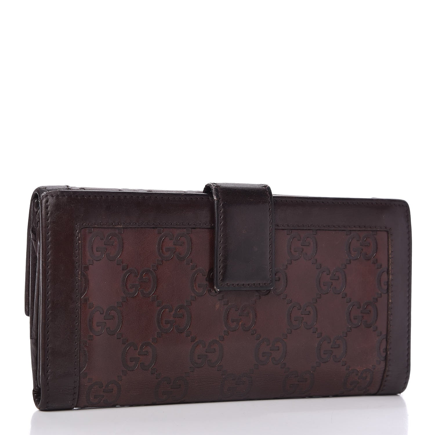 Gucci Guccissima Punch Continental Flap Wallet Brown 3 of 10