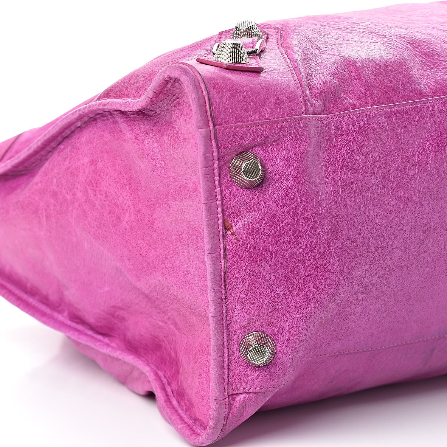 Balenciaga Agneau Giant 21 Silver Hardware Weekender Magenta 10 of 32