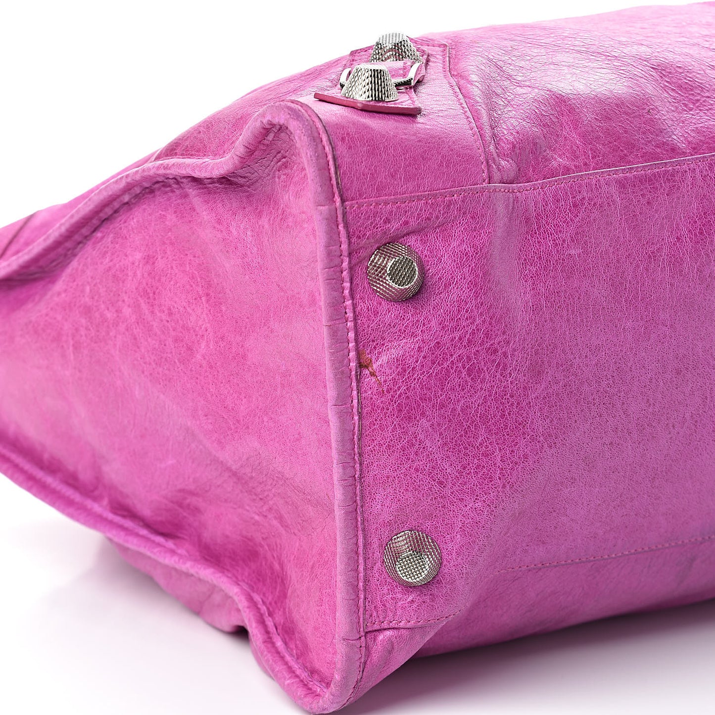 Agneau Giant 21 Silver Hardware Weekender Magenta