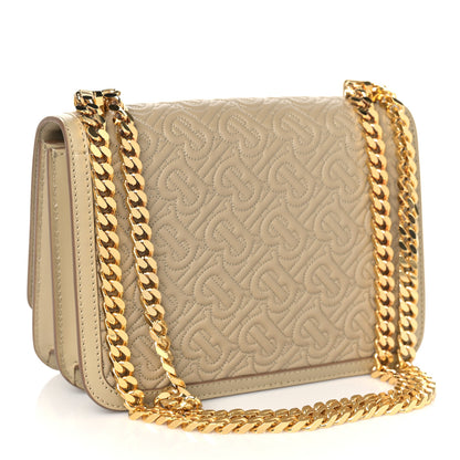 Burberry Calfskin Monogram Embossed Small TB Chain Bag Honey 3 of 8