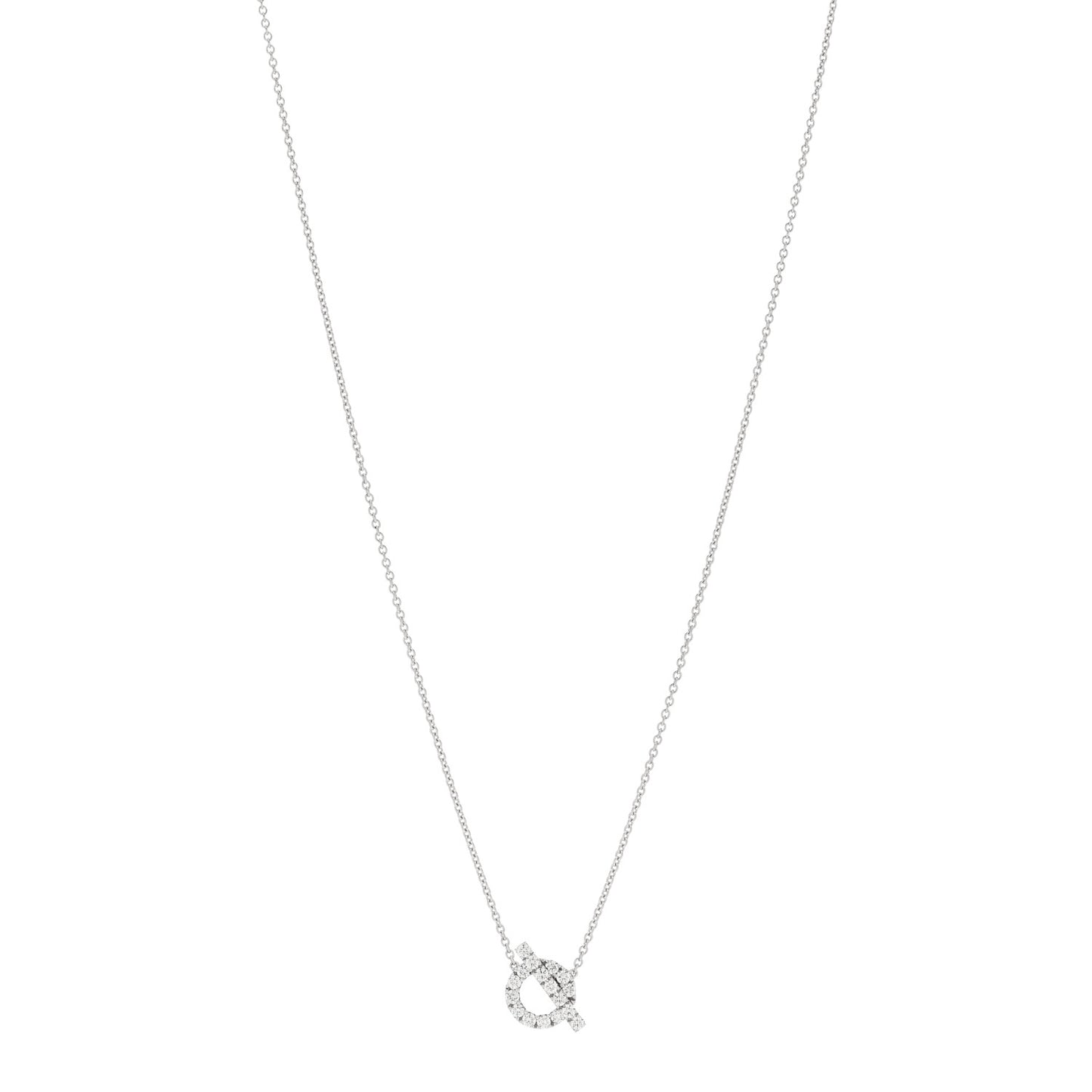 18K White Gold Diamond Finesse Pendant Necklace
