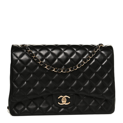 Chanel Lambskin Quilted Maxi Double Flap Black 1 of 11