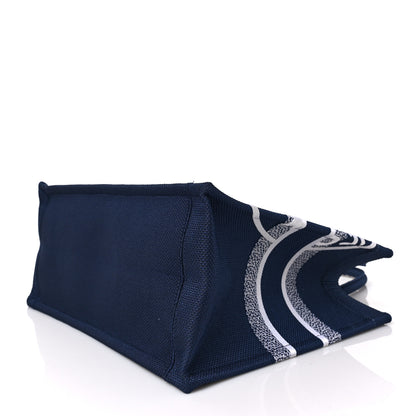 Christian Dior Canvas Jute Dior Union Embroidered Medium Book Tote Blue 8 of 8