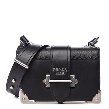 Prada City Calf Saffiano Cahier Bag Black 1 of 11