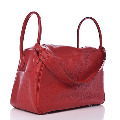 Hermes Taurillon Clemence Lindy 34 Rouge Casaque 3 of 10