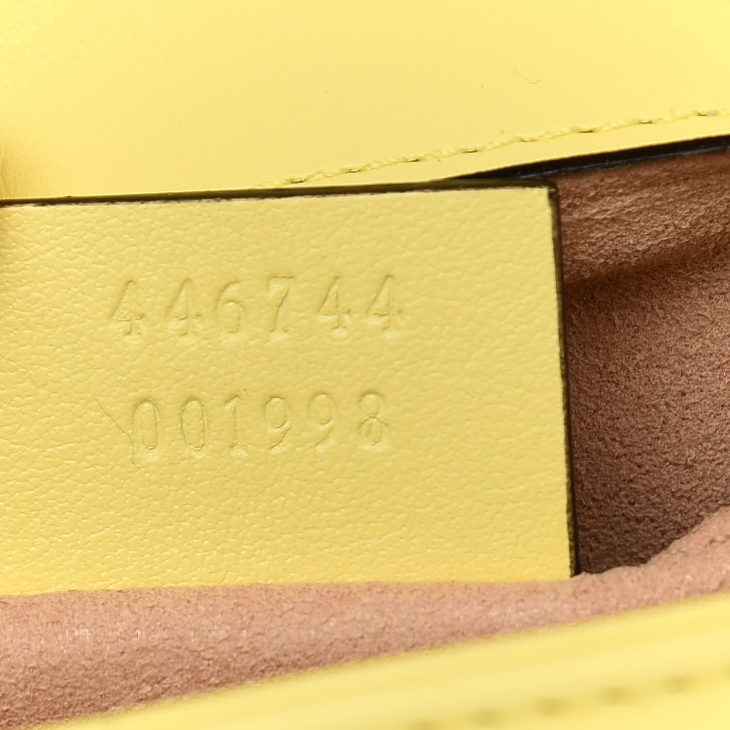Gucci Calfskin Matelasse Mini GG Marmont Shoulder Bag Banana 7 of 9