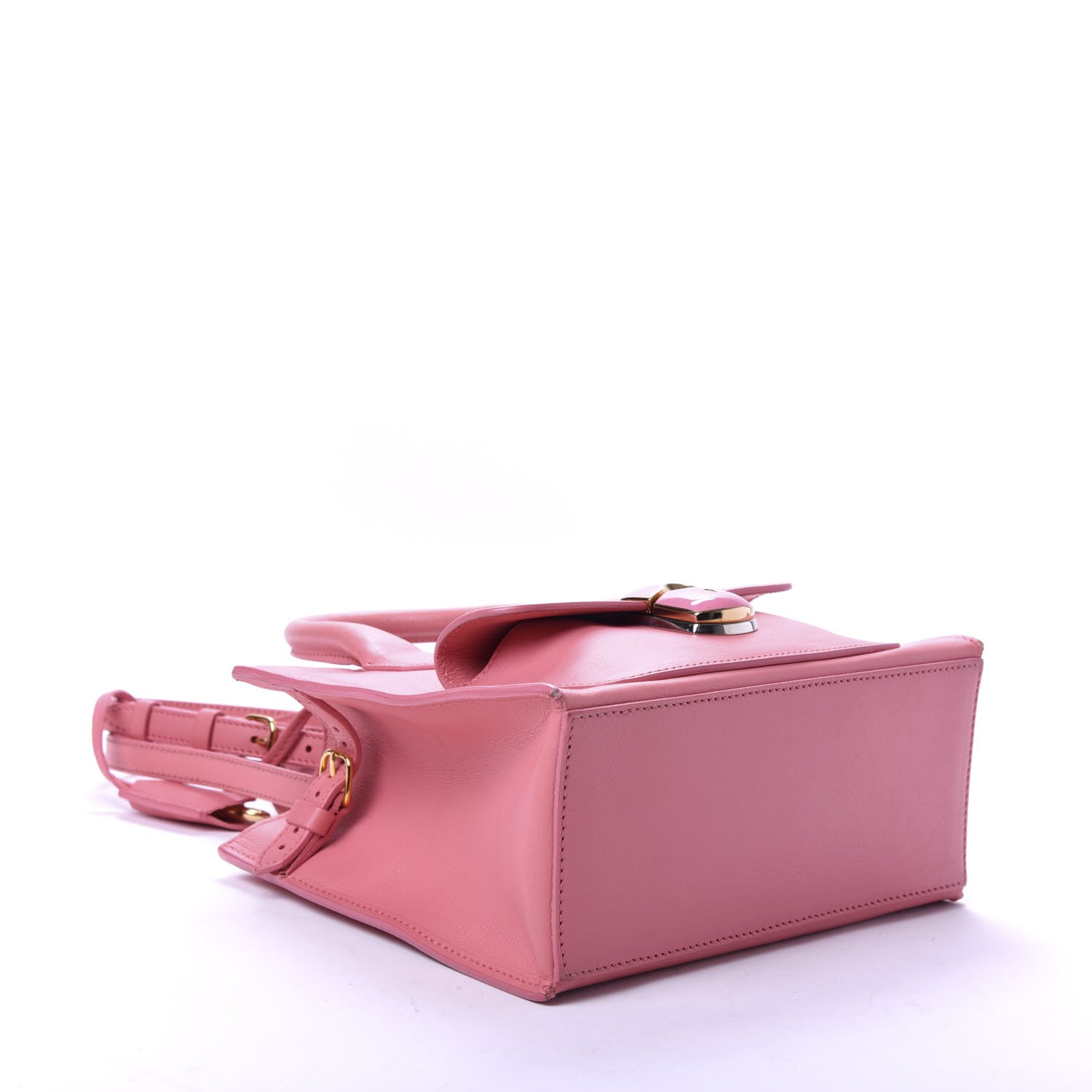 Balenciaga Calfskin Padlock Mini All Afternoon Tote Rose Fluo 5 of 14