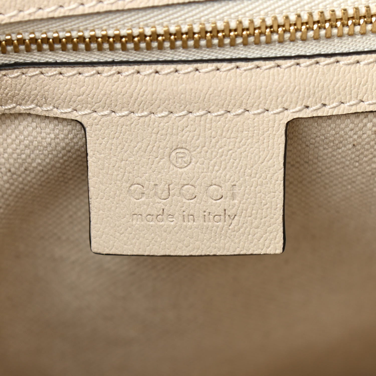 Gucci Monogram Calfskin Large Horsebit 1955 Tote Bag Beige Mystic White 6 of 10