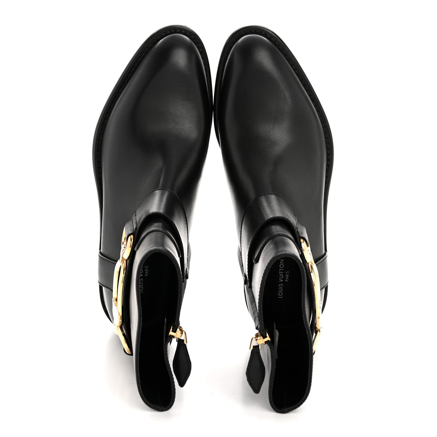 Louis Vuitton Calfskin Westside Flat Ankle Boots 37 Black 2 of 11