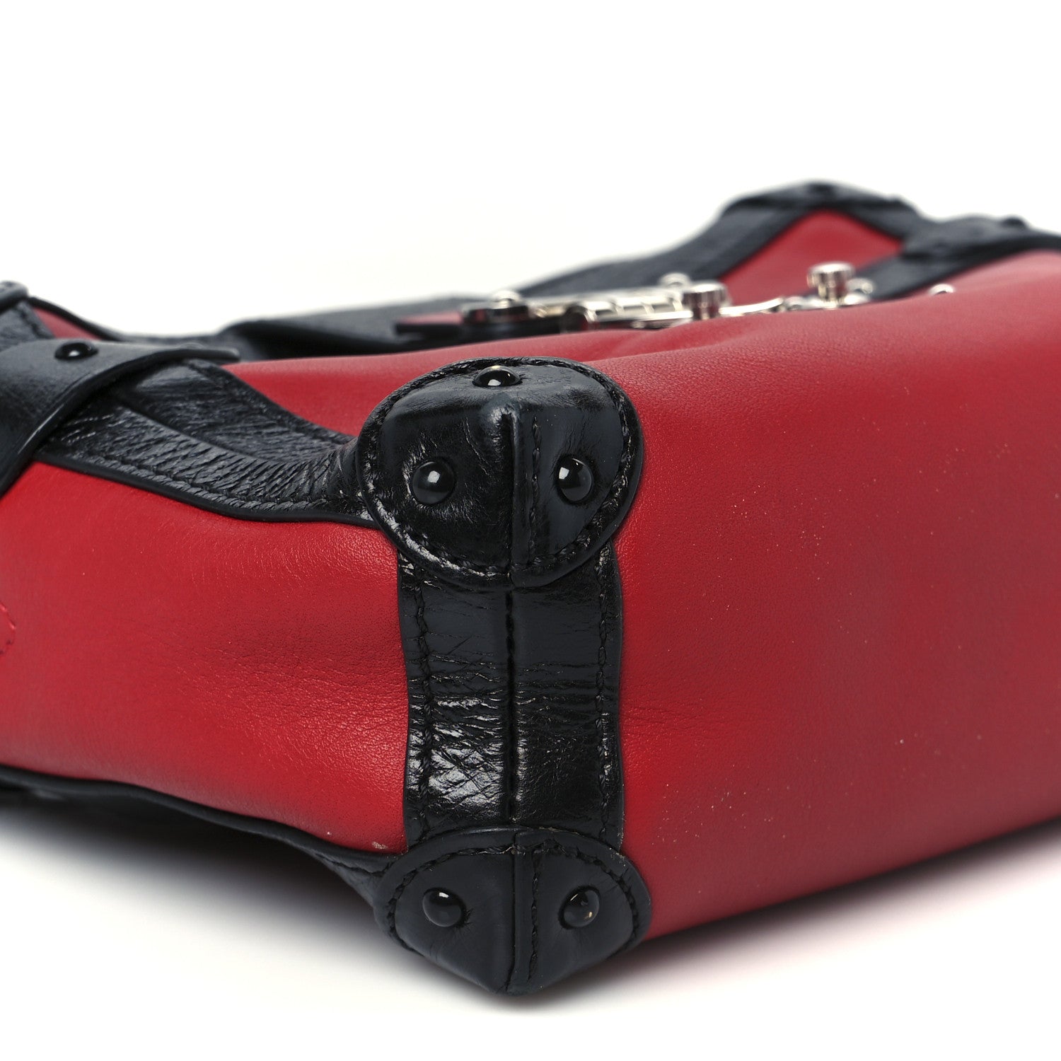 Louis Vuitton Calfskin Petite Malle Soft MM Rouge 8 of 9