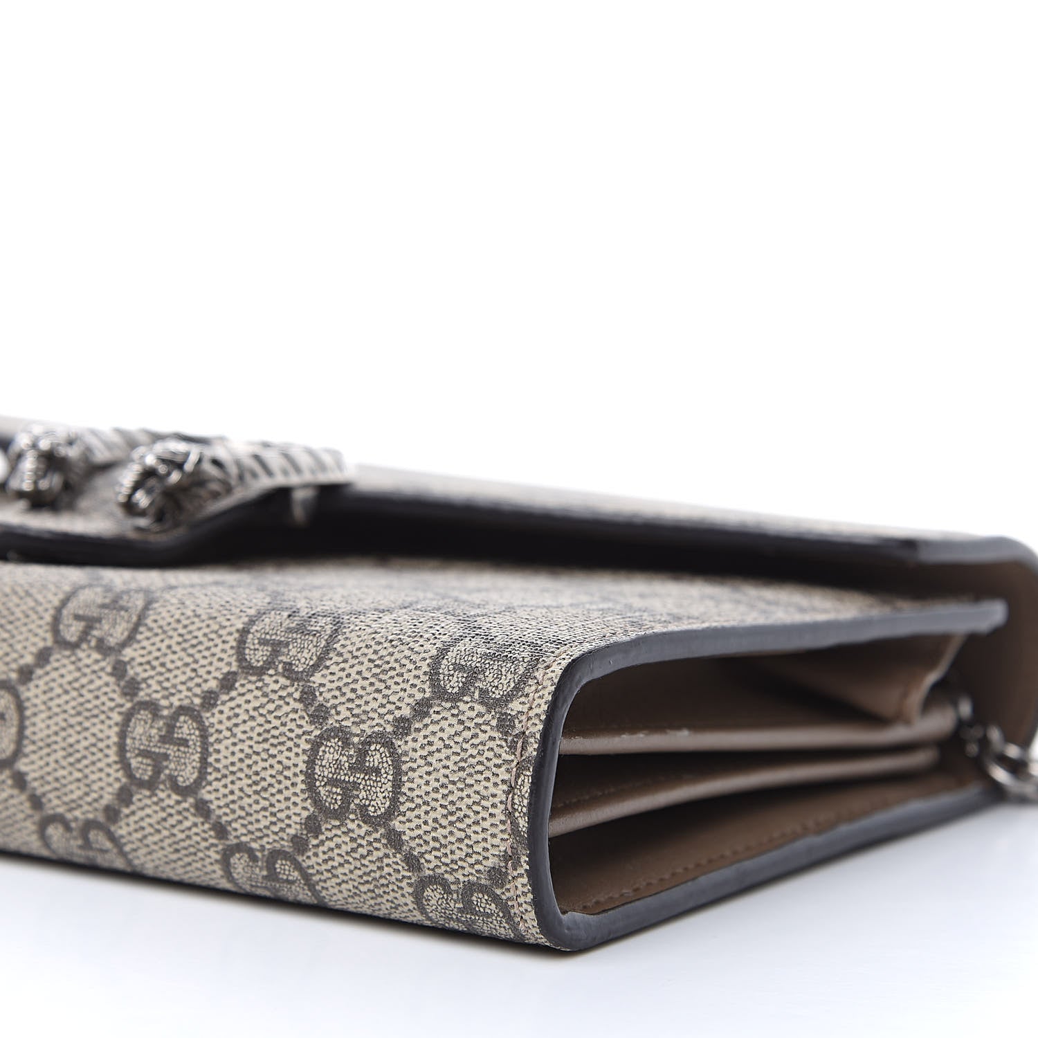 Gucci GG Supreme Monogram Mini Dionysus Chain Wallet Beige Taupe 9 of 11