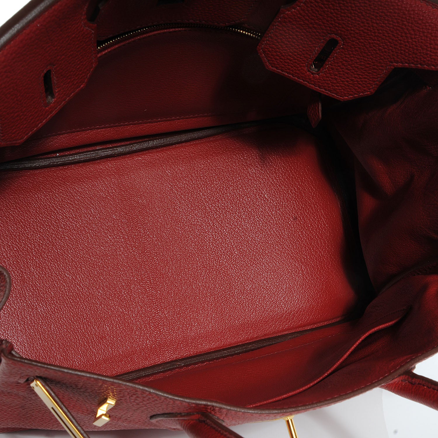 Hermes Togo Birkin 30 Rouge Garance 9 of 10