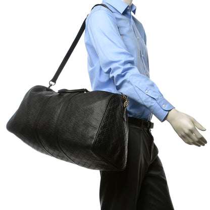 Gucci Guccissima Large Carry On Duffle Black 2 of 7