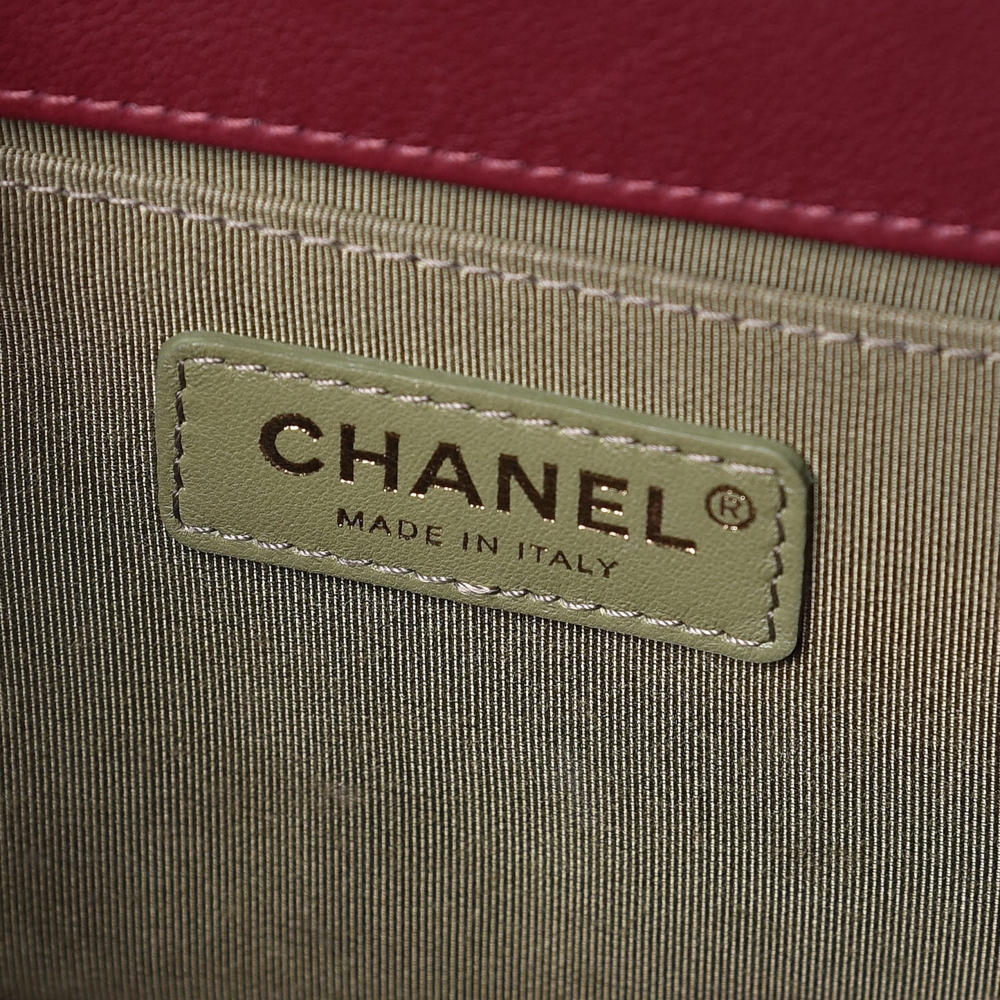 Calfskin Quilted Medium Boy Flap Burgundy