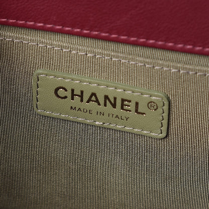 Chanel Calfskin Quilted Medium Boy Flap Burgundy 6 of 13