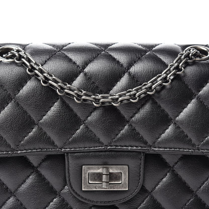 Chanel Goatskin Quilted 2.55 Reissue Mini Flap Dark Silver 10 of 11