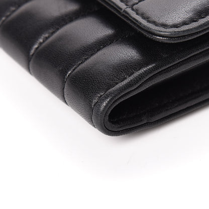 Saint Laurent Lambskin Matelasse Monogram Large Vicky Continental Wallet Black 9 of 11
