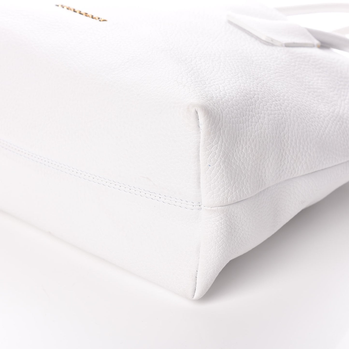 London Grainy Calfskin Medium Baynard Tote White