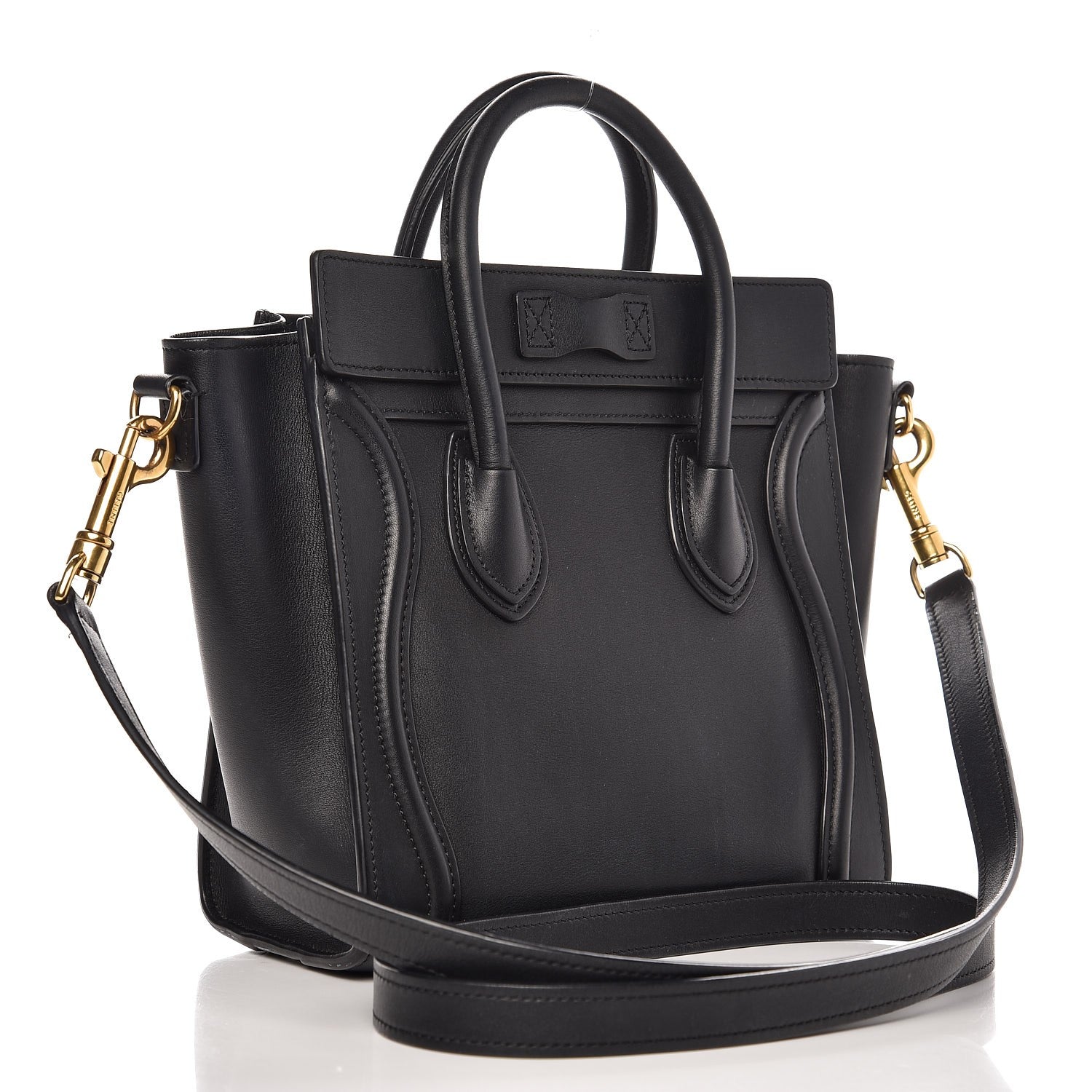 Celine Smooth Calfskin Nano Luggage Black 3 of 10