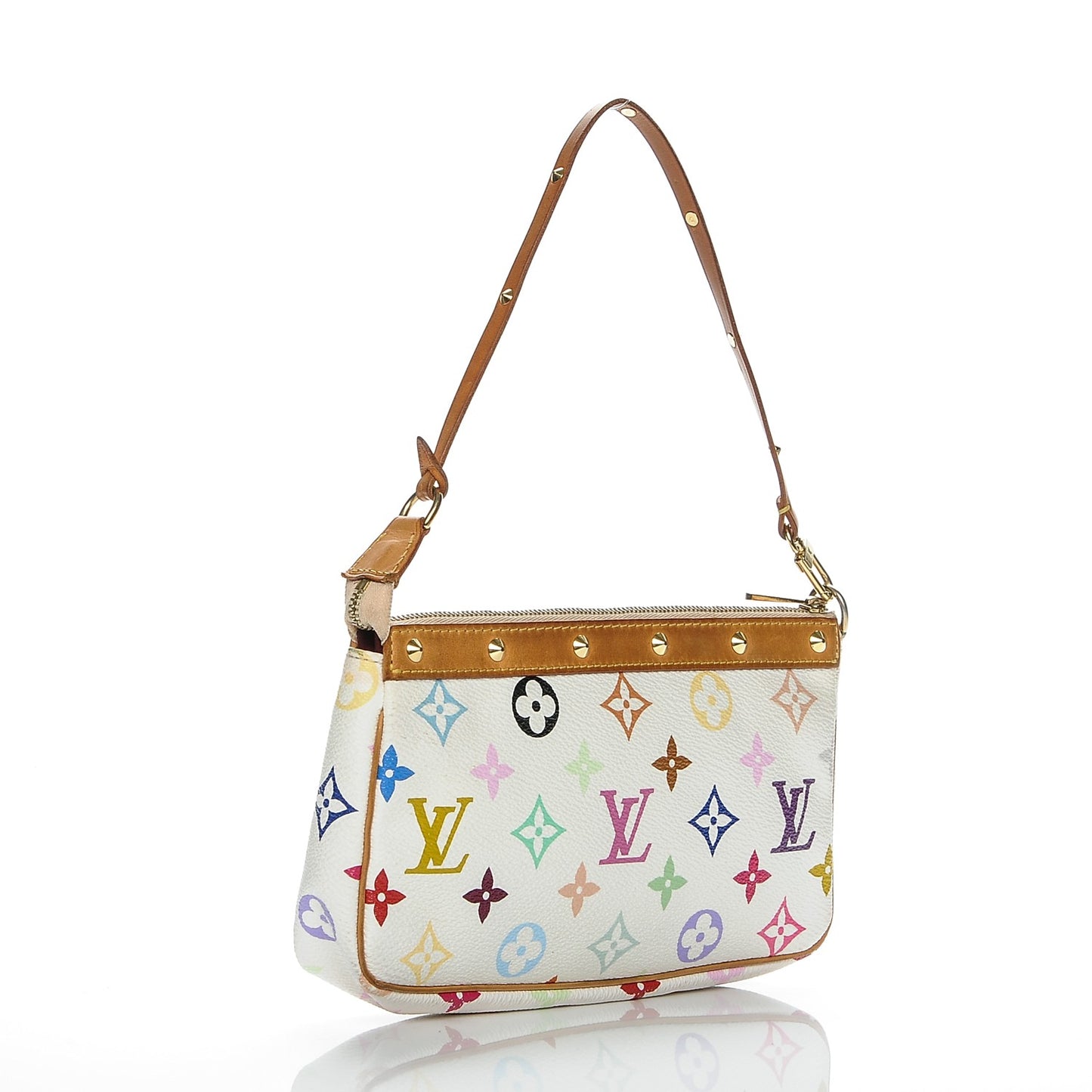 Monogram Multicolor Pochette Accessories White