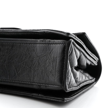 Balenciaga Crushed Calfskin Quilted Matte Black Hardware Small Crush Chain Bag Black 9 of 9