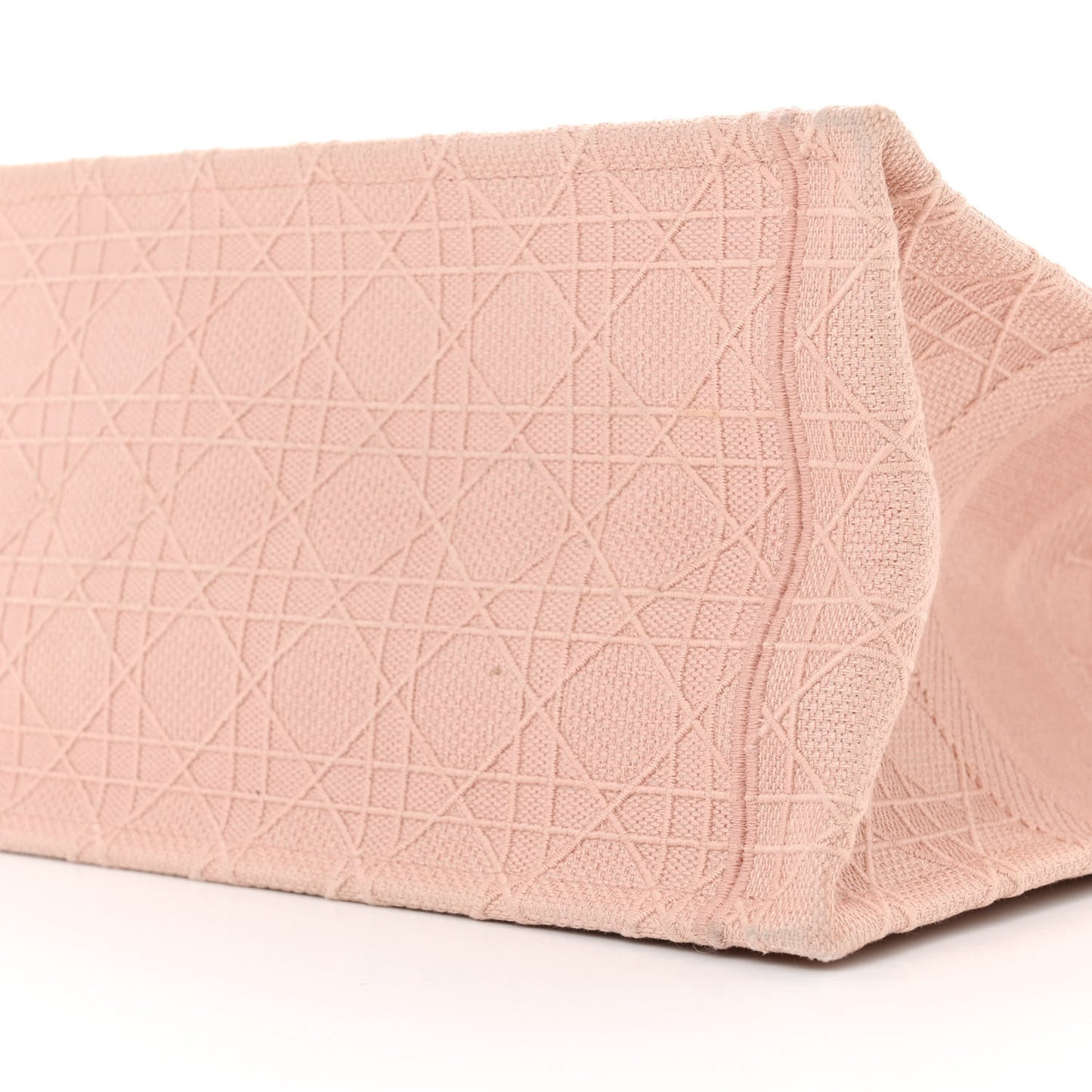 Canvas Embroidered Cannage Medium Book Tote Bois de Rose