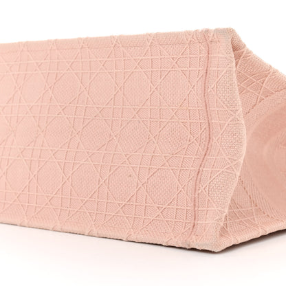 Christian Dior Canvas Embroidered Cannage Medium Book Tote Bois de Rose 10 of 13