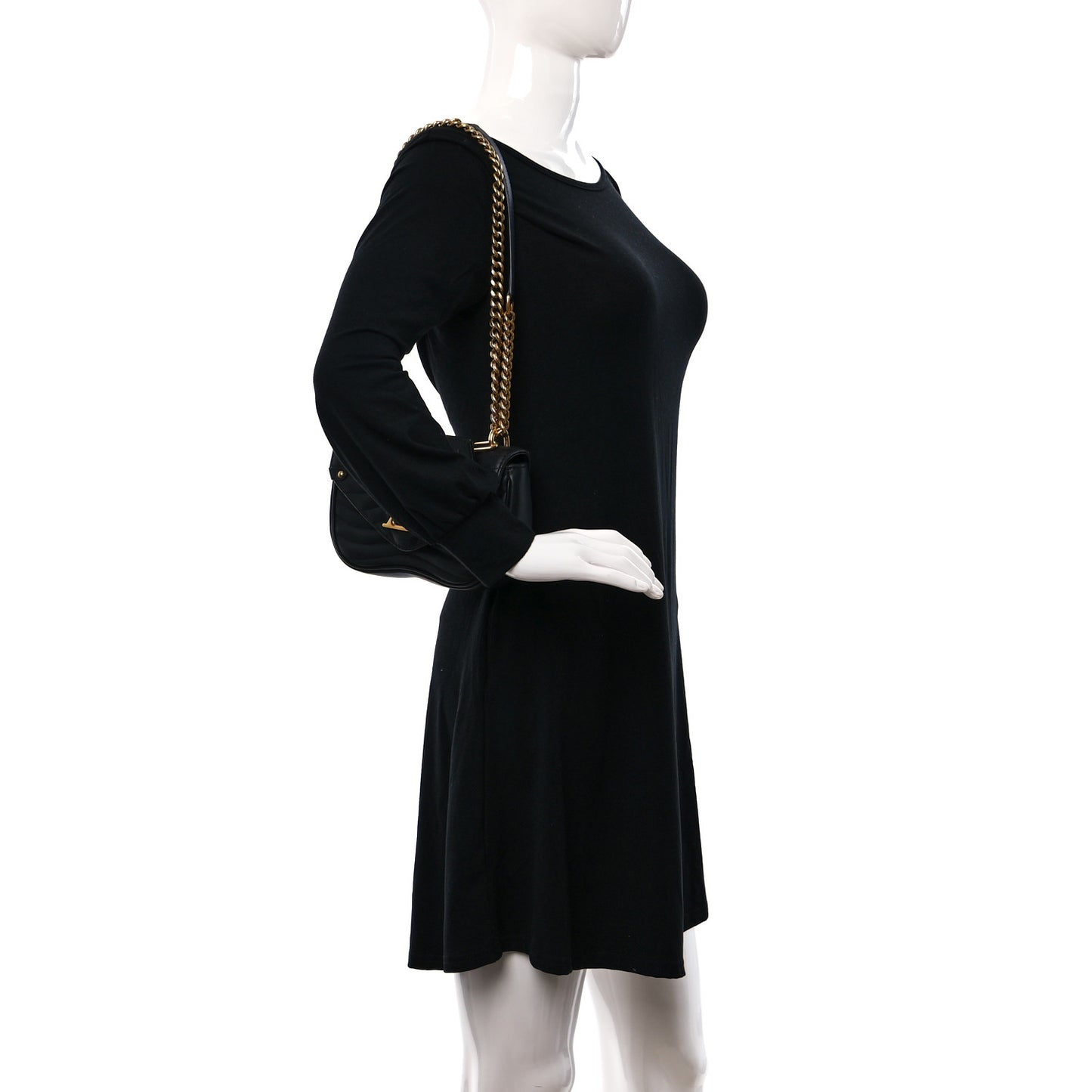 Calfskin New Wave Chain MM Black