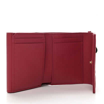 Christian Dior Lambskin Cannage Lady Dior Lotus Wallet Rusty Red 5 of 8