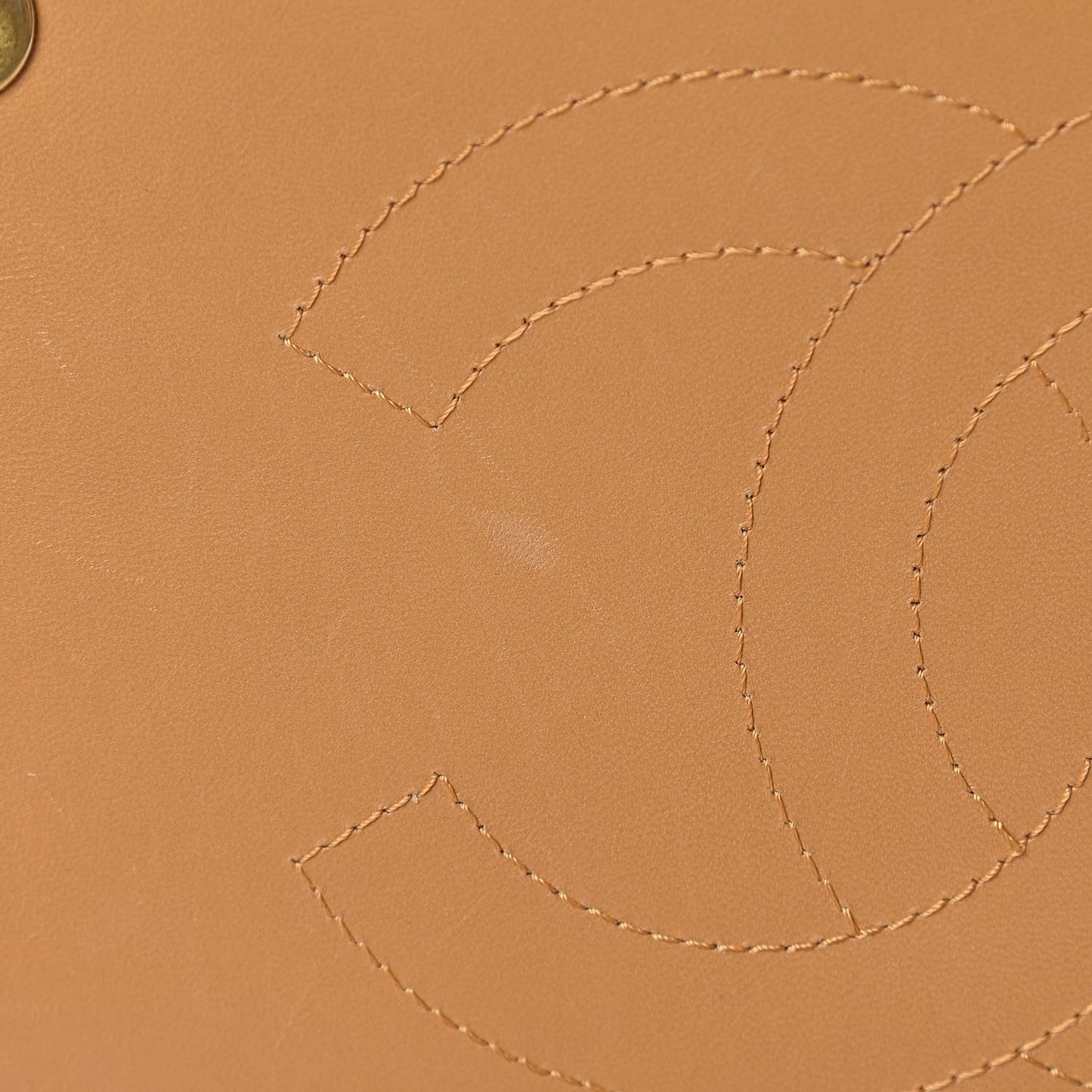 Lambskin Quilted Medium Diamond CC Flap Beige