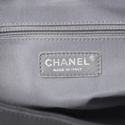 Chanel Crumpled Lambskin Quilted Medium Chain Around Flap Dark Grey 5 of 10
