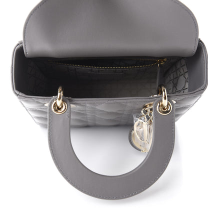Christian Dior Lambskin Cannage Small My ABCDior Lady Dior Grey 5 of 11