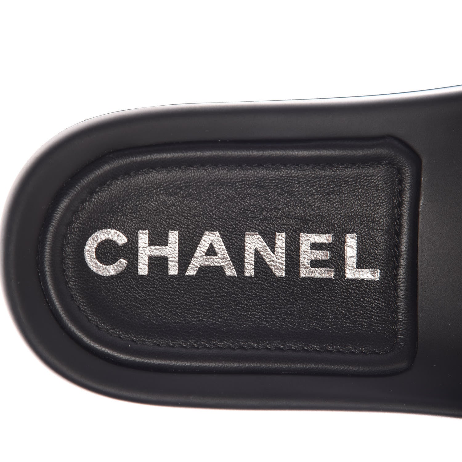 Chanel Lambskin Quilted CC Mules Sandals 37 Black 7 of 8